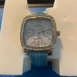 Skagen Ladies Square Watch Mother of Pearl Face